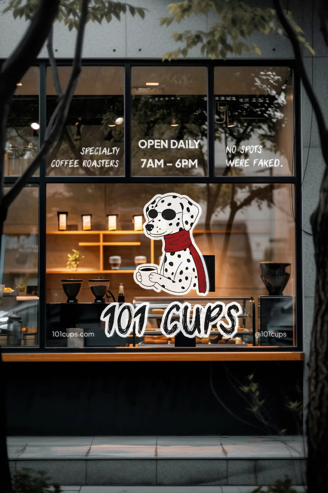 Brand identity and packaging design for specialty coffee brand 101 CUPS